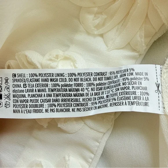 English Factory SCULPTED FLORAL MINI DRESS - size small - NWT - ivory - Picture 5 of 11